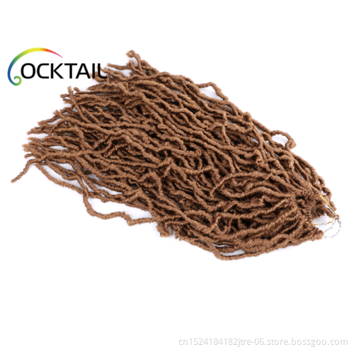 cheap Bobbi boss Nu Locs Synthetic Hair Crochet Braids Natural Curly Dreadlocks Hair Black Dark Brown  Long Nu Locs 18  inch